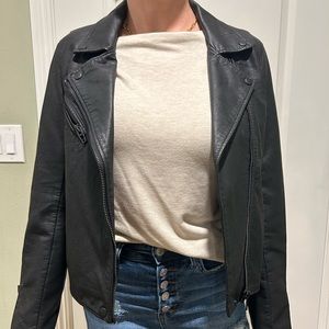 NYC vegan leather moto jacket